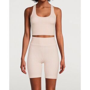 The Upside Set • Margot Crop Top & Masilda Spin Shorts in Houndstooth